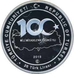 20 Lira 100th anniversary of Ataturk's departure to Samsun
