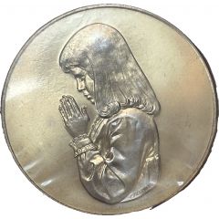 Holiday Greeting Card Medal - Praying child