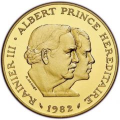 100 francs - Rainier III piéfort or