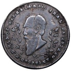 2 Soles `1/4 Melgarejo` - Mariano Melgarejo Secretary General of State - Monetary medal