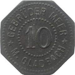 10 Pfennig - Mönchengladbach Gebrüder Meer
