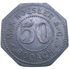 50 Pfennig - Rodach Max Roesler A.G.