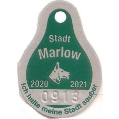 Dog Tax Token Marlow 2020-2021