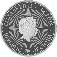 5 Cedis - Elizabeth II Earth