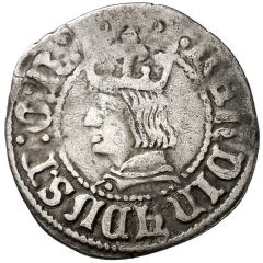 1/2 Groat - Ferdinand II wavy hair