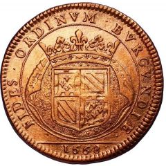 Jeton - Louis XIV - États de Bourgogne - Première conquête de la Franche-Comté