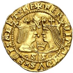 1 Ducat - Ferdinandus II and Elisabet I crown and SS