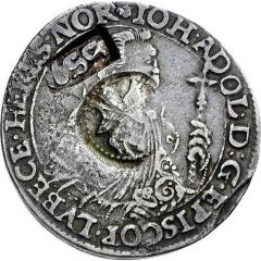 Jefimok Rouble - Alexey Mikhailovich Countermarked over `Schleswig-Holstein-Gottorp` Thaler`