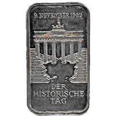 1 oz Silver Argor-Heraeus - 9 November 1989