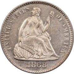 10 Cents Nickel Dime Pattern - 1868