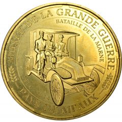 jeton touristique monnaie de paris MEAUX Musée de la grande guerre TAXI DE LA MARNE