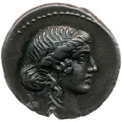 Denarius Plaetoria: Marcus Plaetorius Cestianus, M•PLAETORI•CEST•S•C