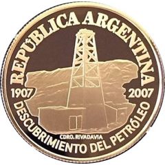 5 Pesos Centenary of the Discovery of Oil in Argentina