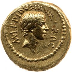 Aureus - Marcus Aemilius Lepidus M·LEPIDVS·III·VIR·R·P·C / L·REGVLVS IIII·VIR·A·P·F