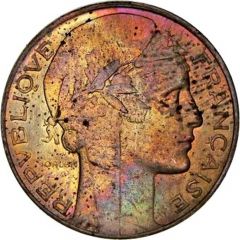 50 Centimes Essai de Morlon en bronze-alu, hybride