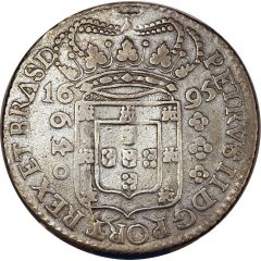 640 Réis - Pedro II Large Crown, Bahia Mint