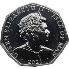 50 Pence - Elizabeth II The White Rabbit, Colorized