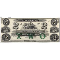 2 Dollars New England Commercial Bank - Rhode Island