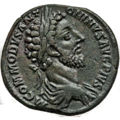 Sestertius - Commodus TR P VIIII IMP VI COS IIII P P S C, Minerva