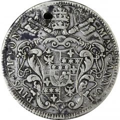 1/2 Scudo - Pius VI Holy Mother Church - Ornate shield