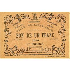 1 Franc - Ville de l`Isle-Adam 78