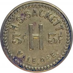 5 Cents - H. S. Sackett Vale, Oregon