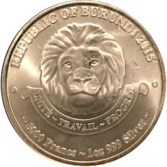5000 Francs African Lion