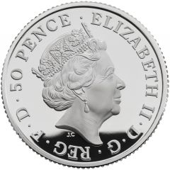 50 Pence - Elizabeth II 5th portrait, 1/4 oz Fine Silver