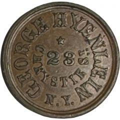 Civil War Merchant Token - George Hyenlein New York, New York