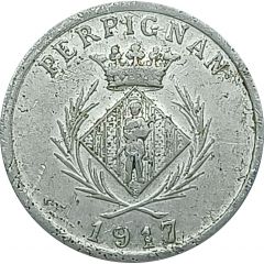 5 Centimes - Chambre Syndicale des Commerçants - Perpignan [66] Aluminium