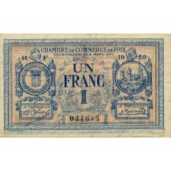 1 Franc - Chambre de commerce de Foix [09]