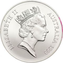 1 Dollar - Elizabeth II 3rd Portrait - Silver Kangaroo, Coin Master Pattern