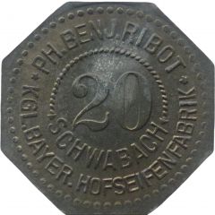 20 Pfennig - Schwabach Ph. Benj Ribot KGL. Bayer. Hofseifenfabrik