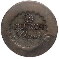 Church Penny Token - First Presbyterian Church of Albany Albany, New York