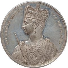 Medal - Victoria Coronation, J. Barber, white metal