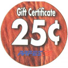 25 Cents - AAFES Gift Certificate 1A25