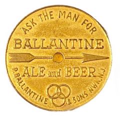 Spinner Token - Ballantine Ale and Beer Newark, New Jersey