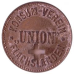 Token Flachslanden - Konsum-Verein 'Union', Weissbord