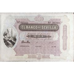 1000 Reales de Vellón Banco de Sevilla