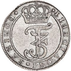 2 Mark Dansk - Frederik III Type 1: lettering counterclockwise