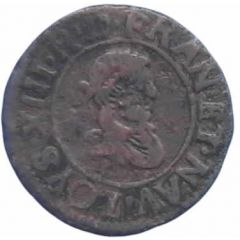 Denier Tournois - Louis XIII Riom, 1st type