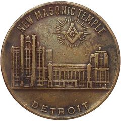 Token - New Masonic Temple Detroit, Michigan