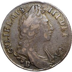 1 Shilling - William III 1st bust, Bristol mint