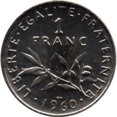Monnaie de Paris Tourist Token - 1 Franc 1960