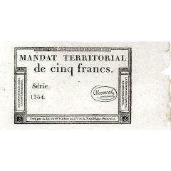 5 Francs Mandat Territorial