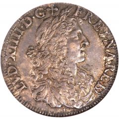 1/2 Ecu of Bearn with juvenile bust - Louis XIV