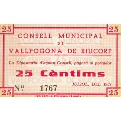 25 Céntimos Vallfogona de Riucorp