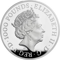 1000 Pounds - Elizabeth II The Queen`s Beasts Completer, Silver Proof