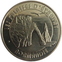 Jeton touristique - Monnaie de Paris - Normandie - Les falaises d`Etretat