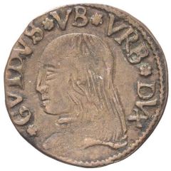 Quattrino - Guidobaldo I of Montefeltro Casteldurante; nonagon shield